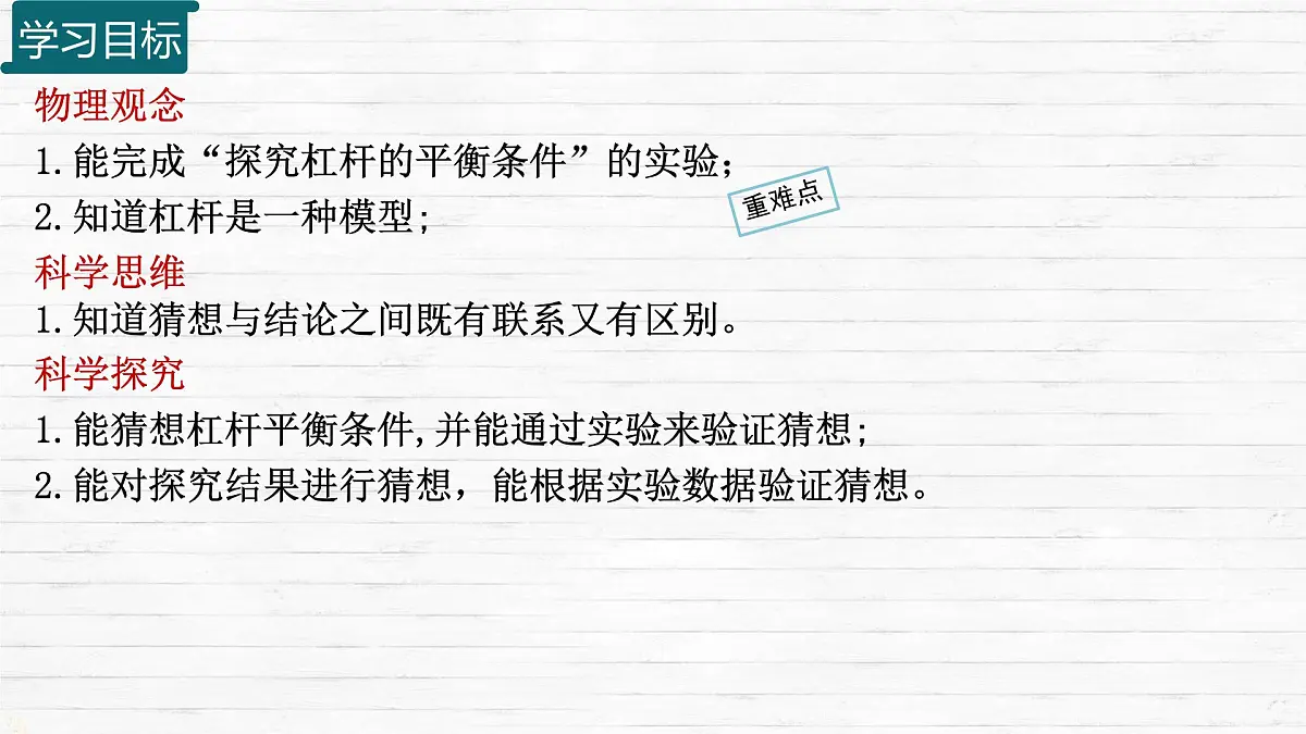 11.1 探究 杠杆的平衡条件 课件 2024-2025学年物理沪科版八年级全一册第3页