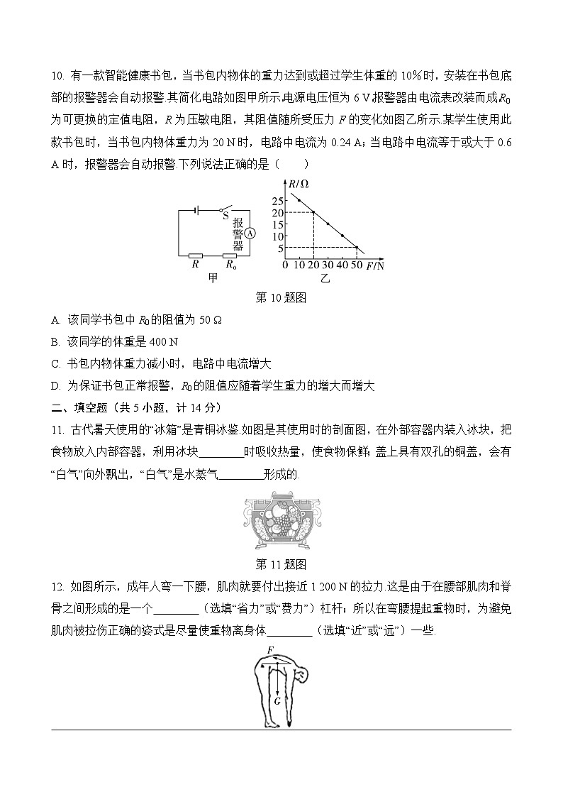 2025年九年级中考物理选择题、填空题专项训练题组9（附答案）第3页
