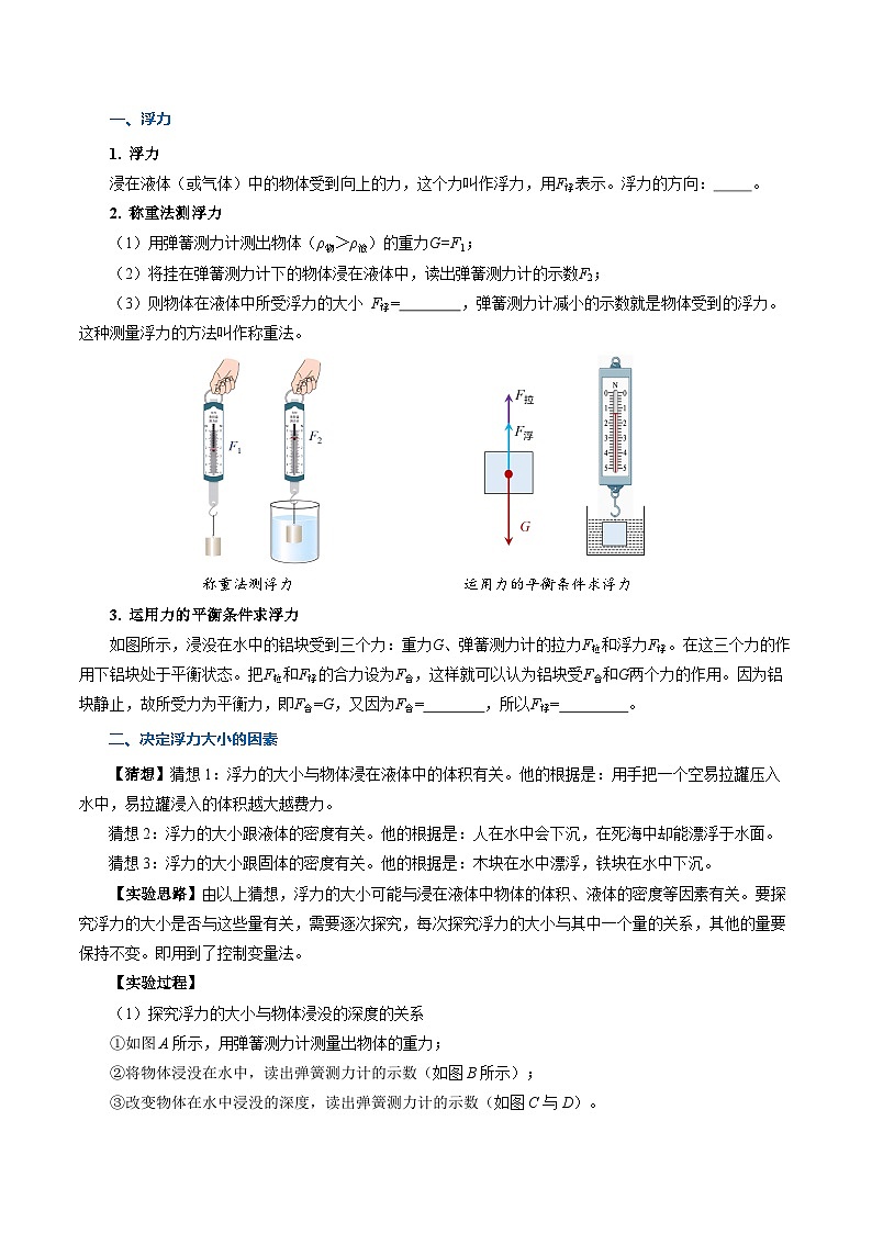 第十章 浮力（知识清单）【学生版】第2页