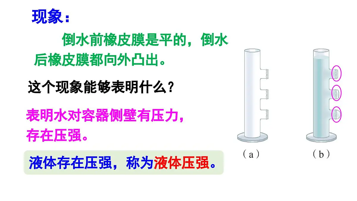 初中物理新沪科版八年级全册第八章第二节第一课时 液体压强的特点教学课件2025春第8页