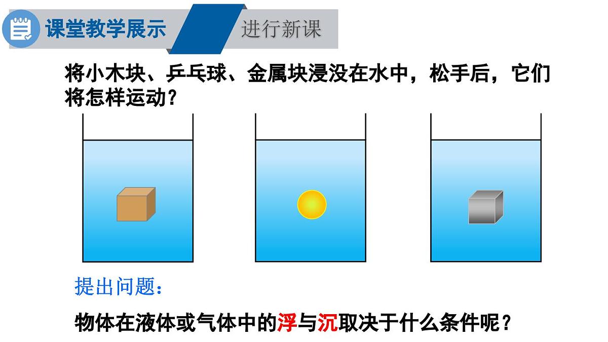 初中物理新沪科版八年级全册第九章第四节第一课时 物体的浮沉条件教学课件2025春第4页