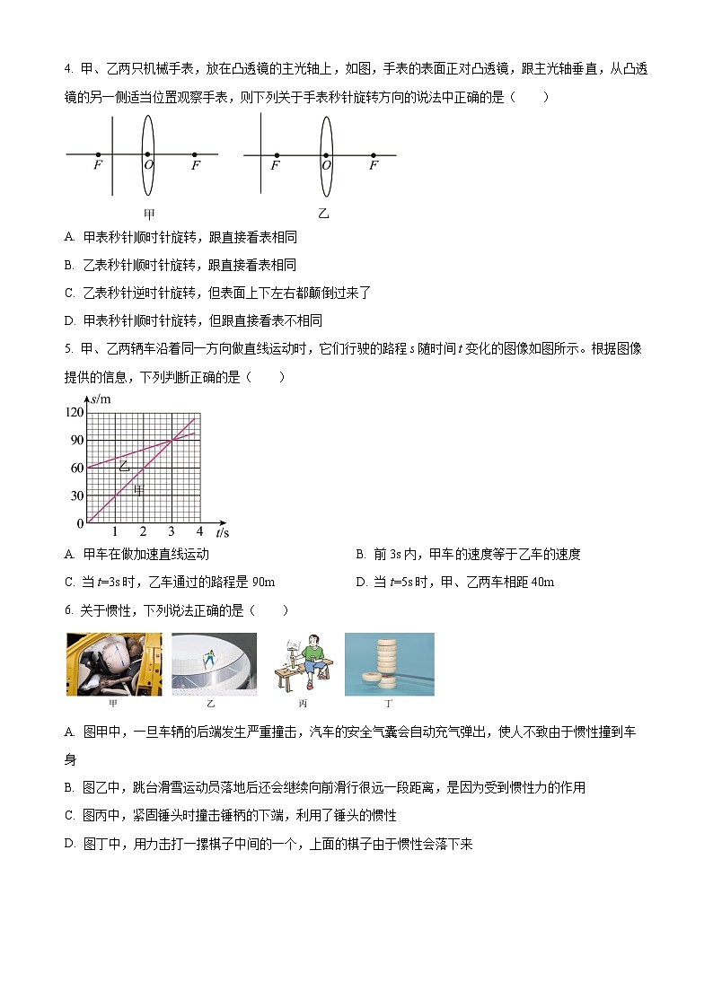 2025年江苏省扬州市仪征中学中考物理模拟试题（原卷版）第2页