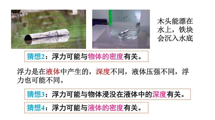 初中物理新教科版八年级下册10.3第1课时 探究影响浮力大小的因素教学课件2025春第5页