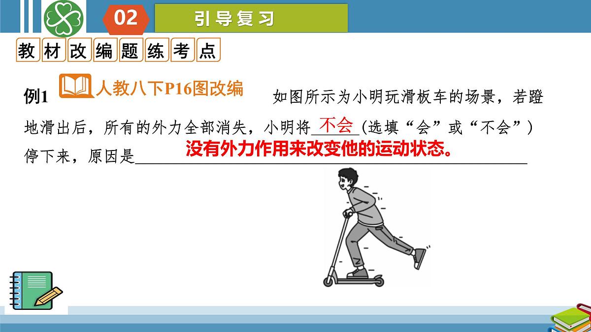 7.1 牛顿第一定律（复习课） 课件-2024-2025学年沪科版物理八年级下册第6页