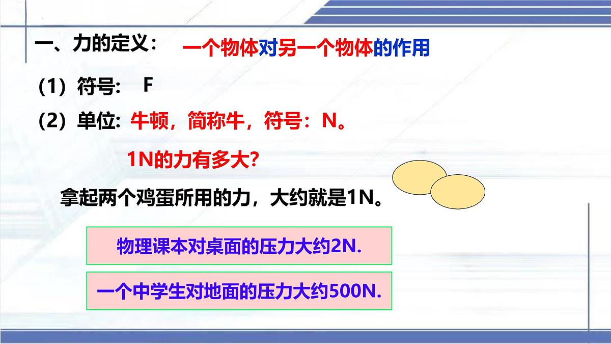 7.1 力 2025学年八年级物理下册同步课件（北师大版2024）第4页
