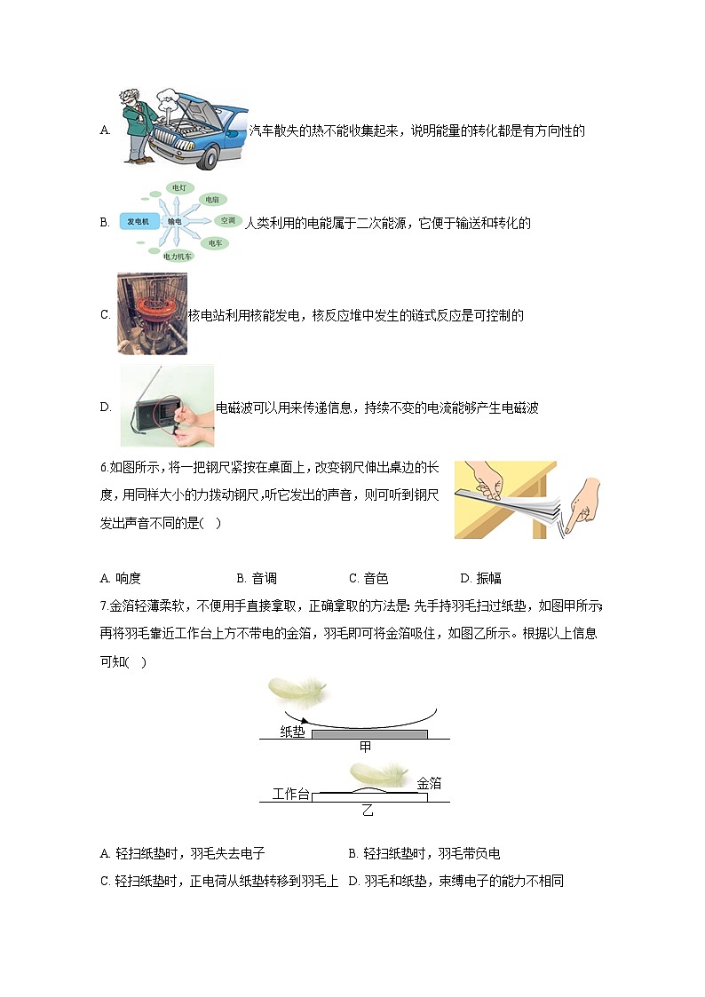 2025届江苏省常州市中考物理仿真模拟试卷（三模四模）合集2套（附答案）第2页