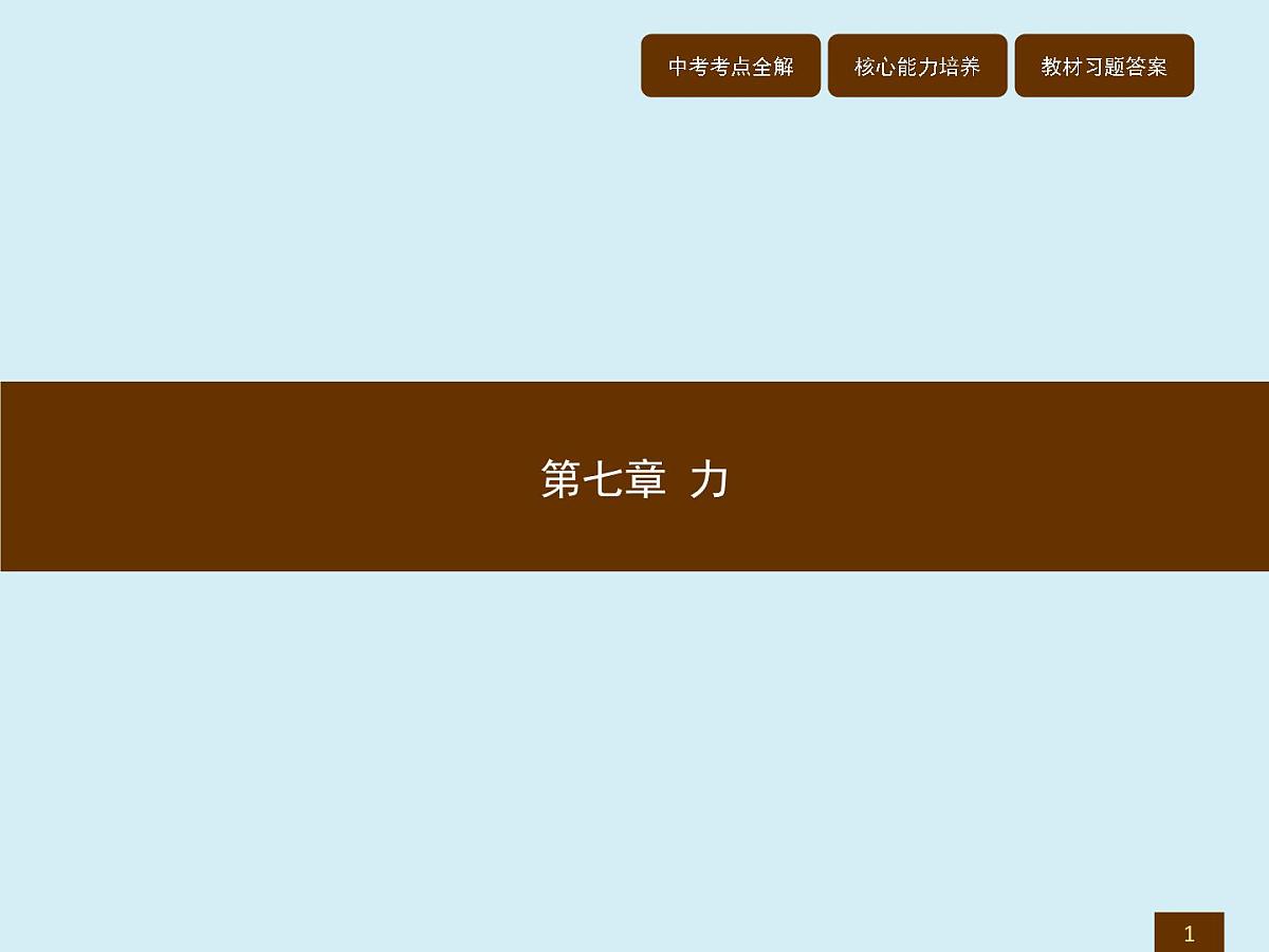 新人教版物理 八下 7-1《力》复习课件第1页