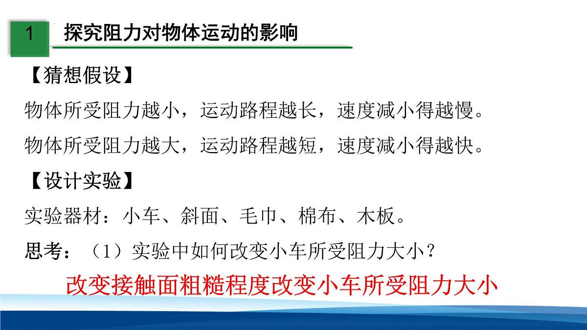 新人教版物理 八下 8-1《 牛顿第一定律》 课件第4页