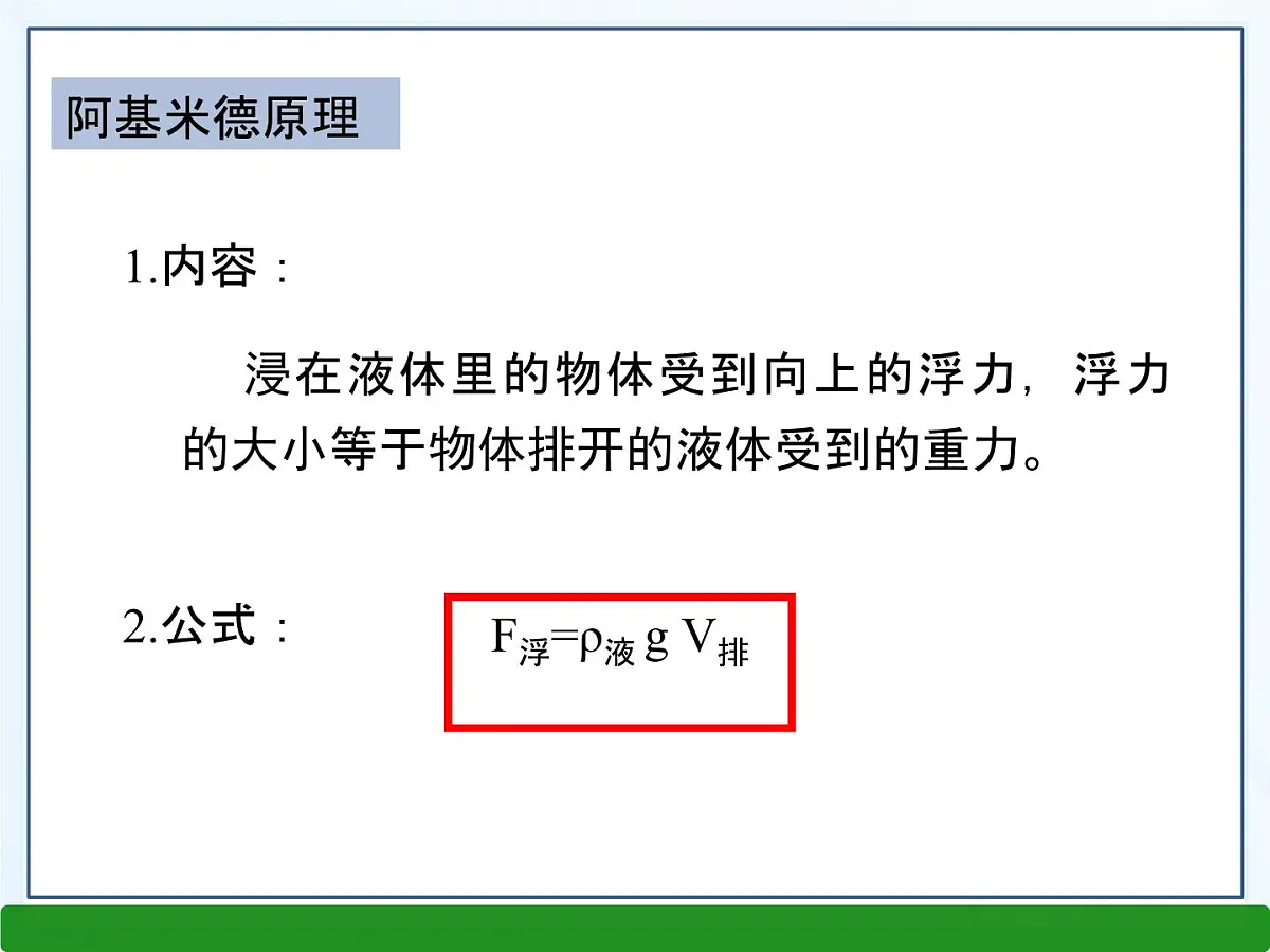 新人教版物理 八下 10-2 《阿基米德原理》课 件课件PPT第8页