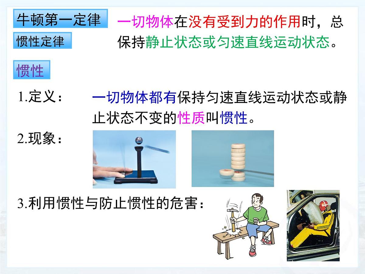 新人教版物理 八下 第八单元《运动和力》 复习课件第7页