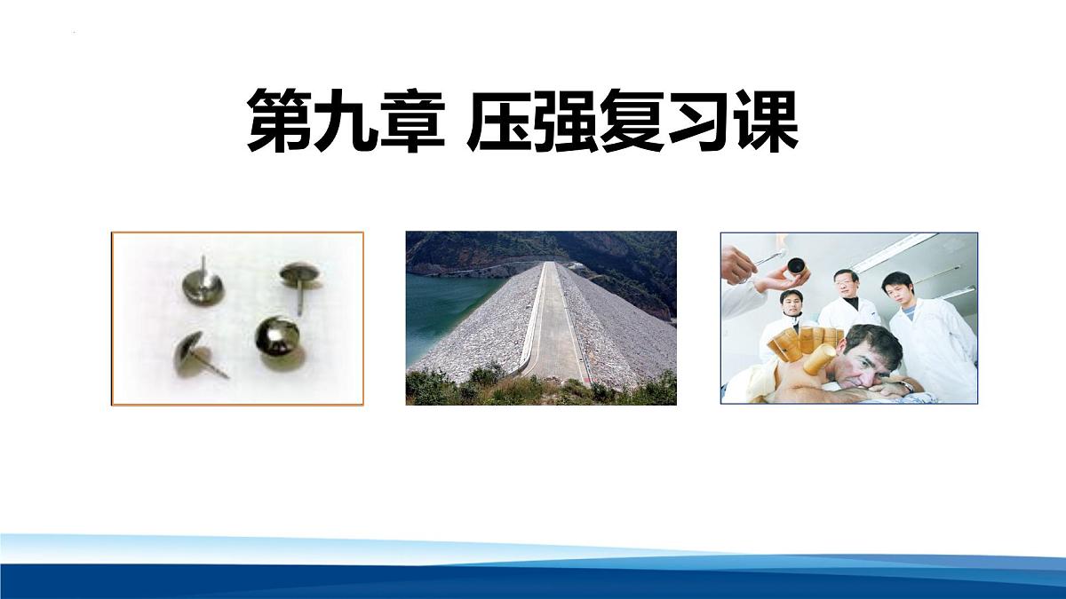 新人教版物理 八下 课件：第九章 压强复习课第1页