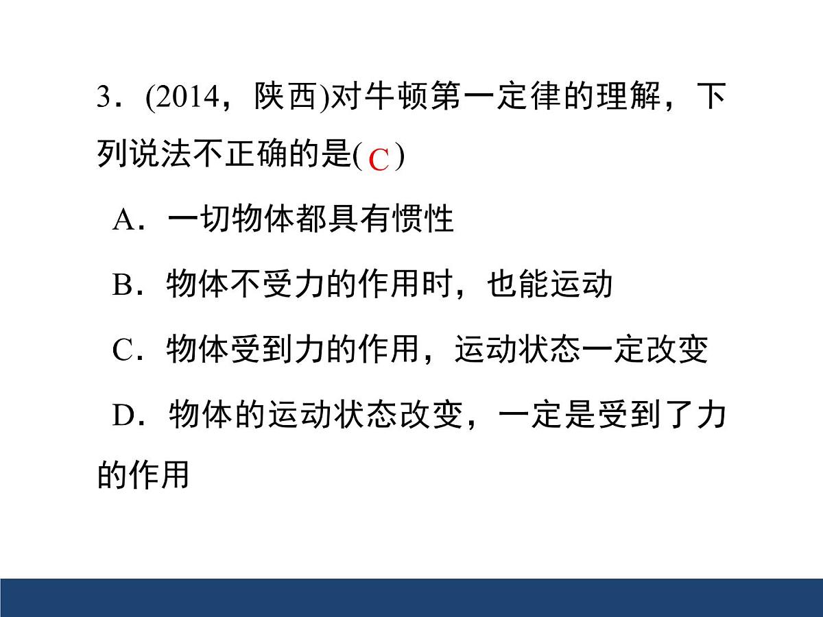 新人教版物理 八下第八章《运动和力》章末复习课件第7页