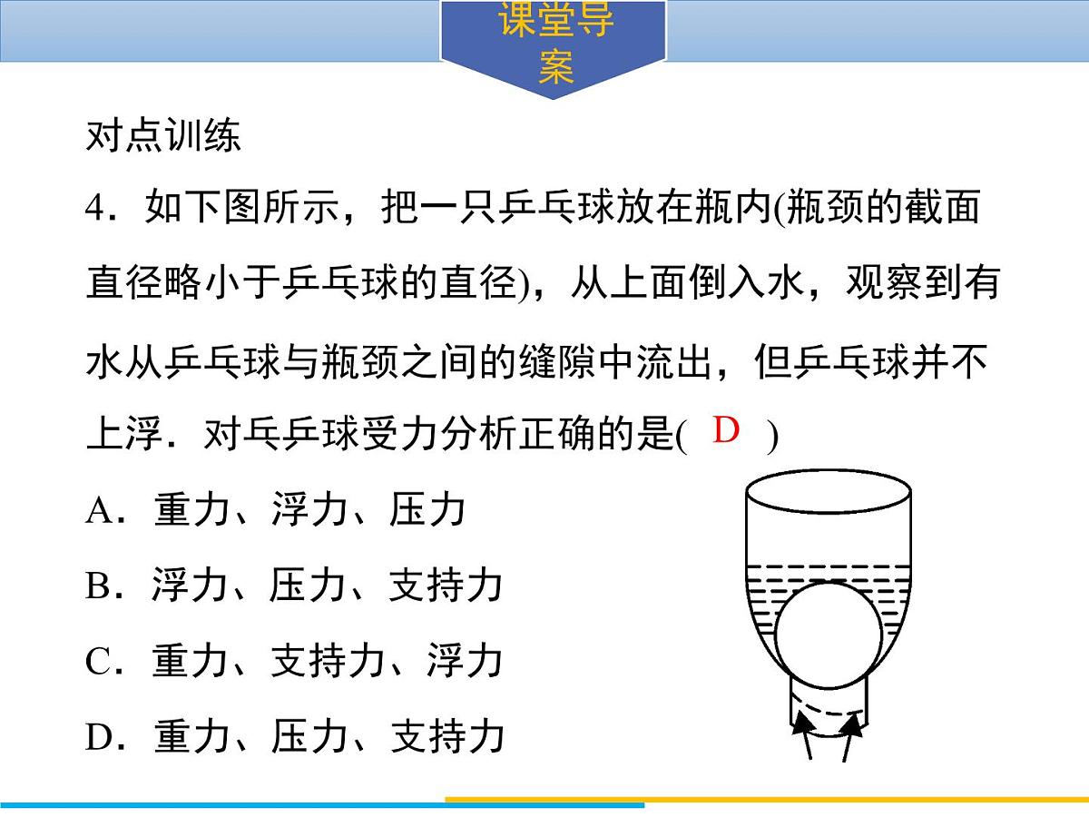 新人教版物理八下 10-1《浮力》导学课件第8页