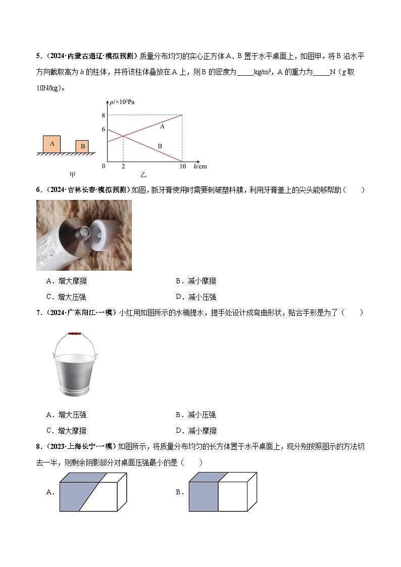 专题10  压强（练习）（原卷版）第3页