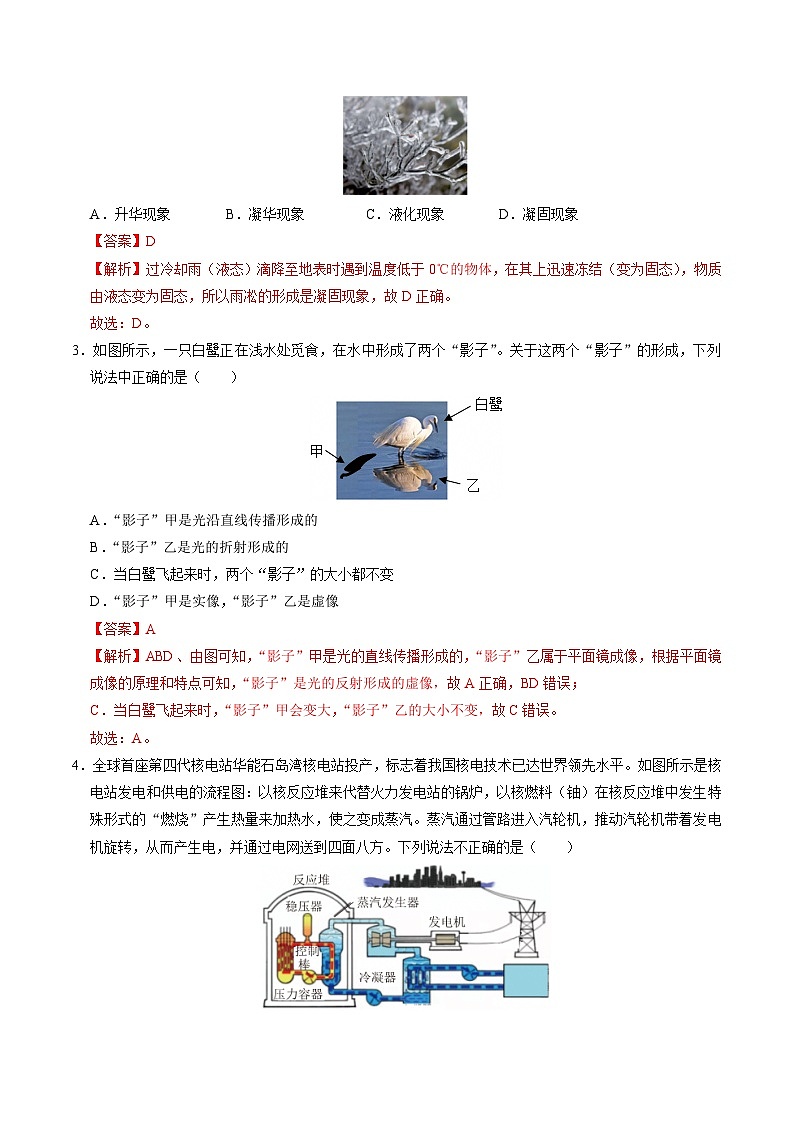 2025年中考第一次模拟考试卷：物理（武汉卷）（解析版）第2页