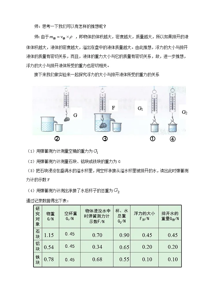 第二节 阿基米德原理 教案第3页