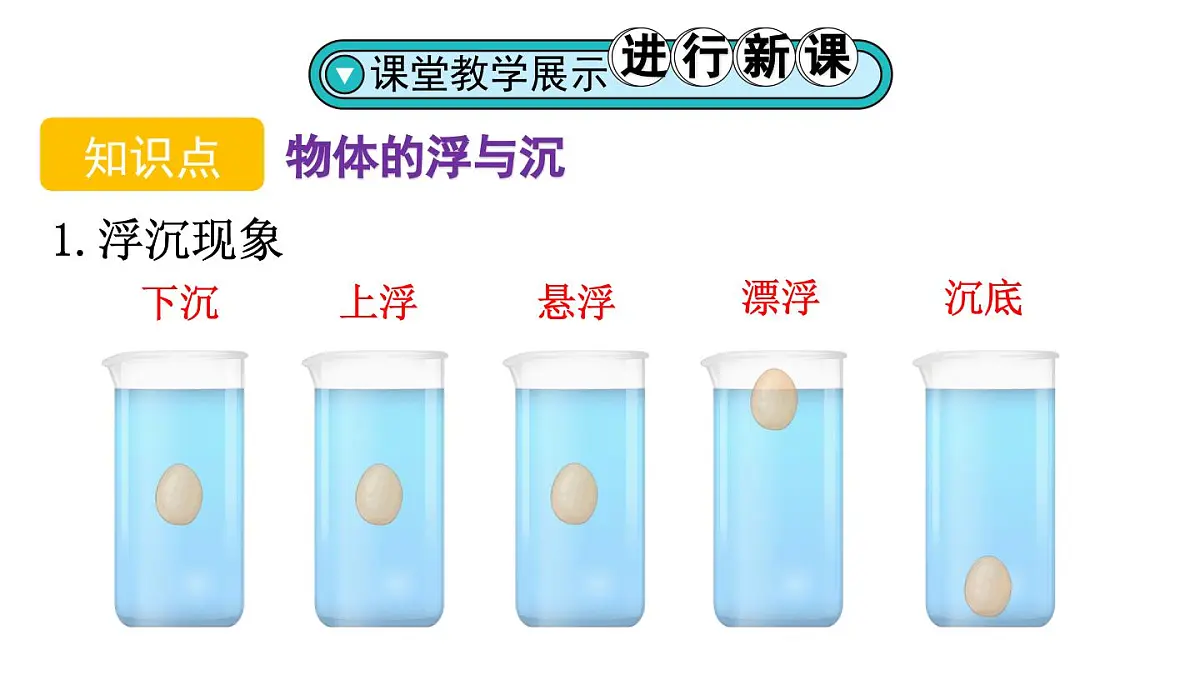 初中物理新人教版八年级下册第十章第三节第一课时 物体的浮沉条件教学课件2025春第4页