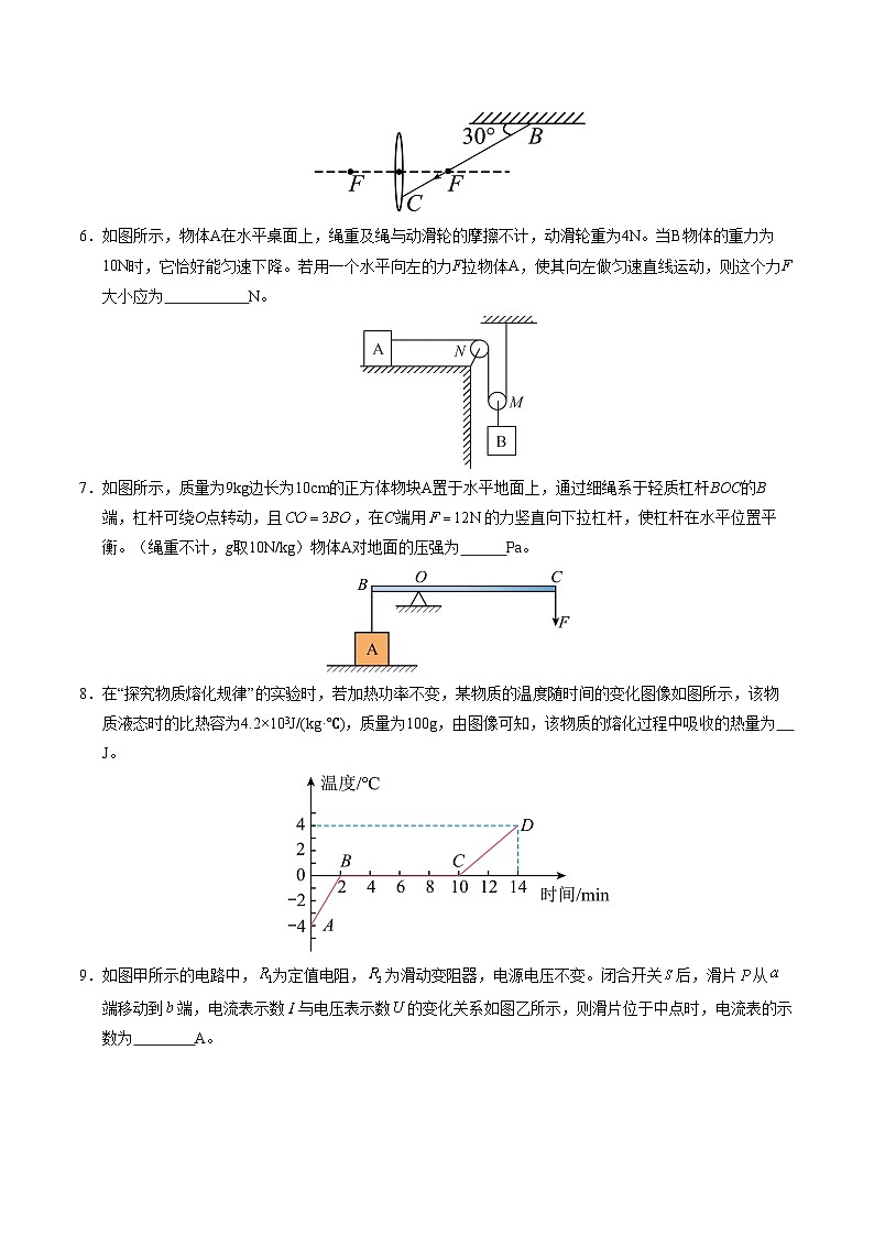 2025年中考第一次模拟考试卷：物理（安徽卷）（原卷版）第2页