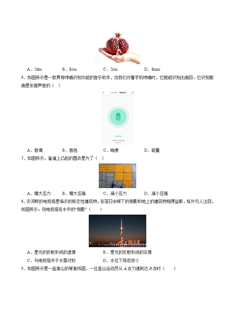2025年中考第一次模拟考试卷：物理（山东省统考卷）（原卷版）第2页