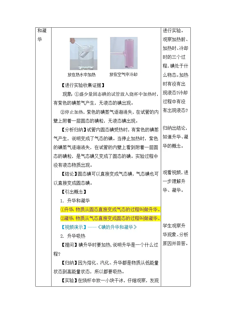 新人教版物理 八上 教案：3-4 升华和凝华第3页