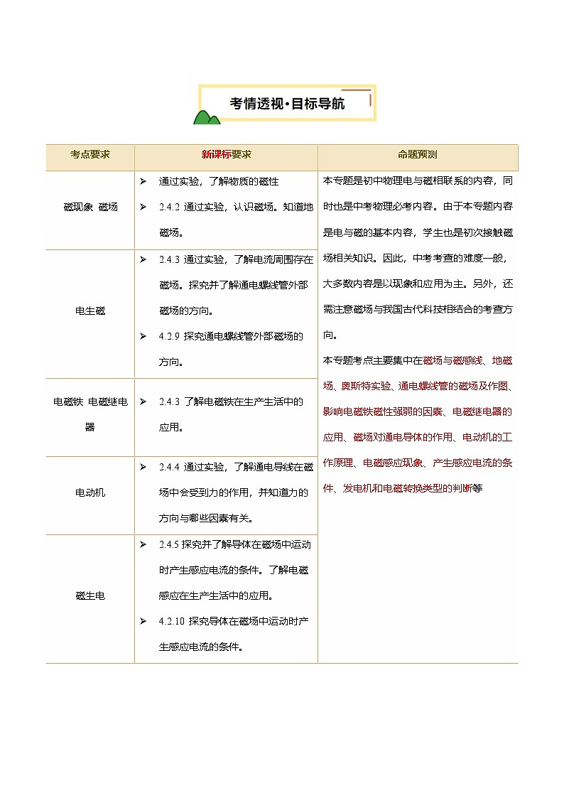 2025年中考物理复习专题复习专题19  电与磁 （讲义）（解析版）第2页