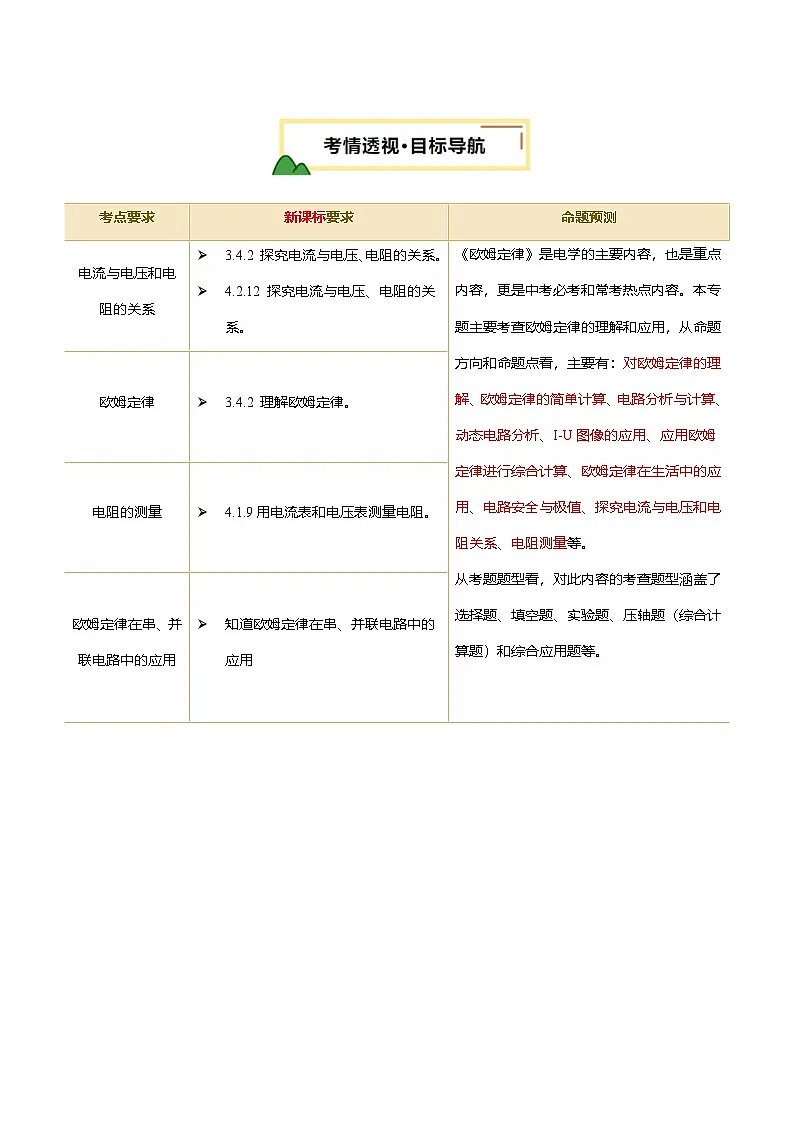 2025年中考物理复习专题复习专题16 欧姆定律（讲义）（解析版）第2页