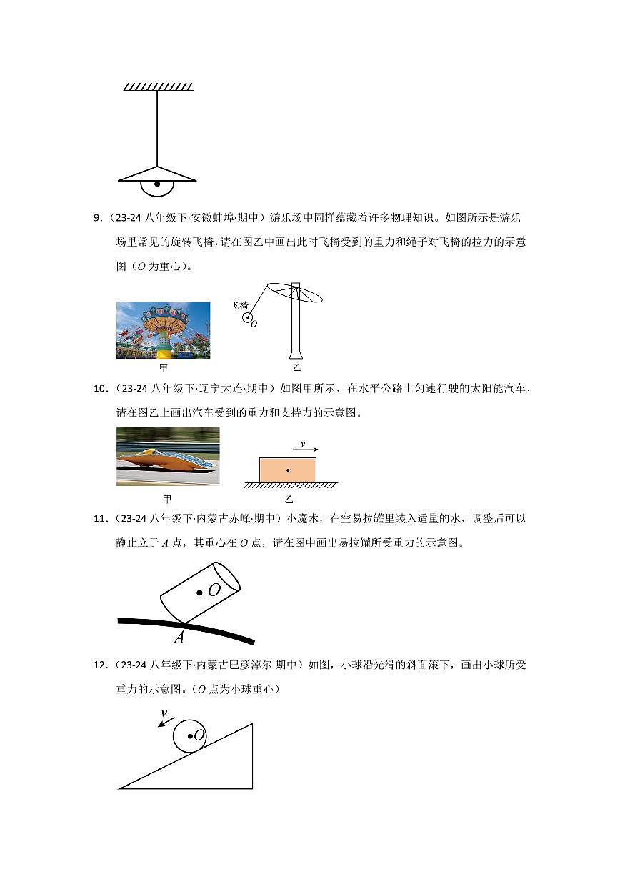 专题02 力的示意图作图(考题猜想)(原卷版)第3页