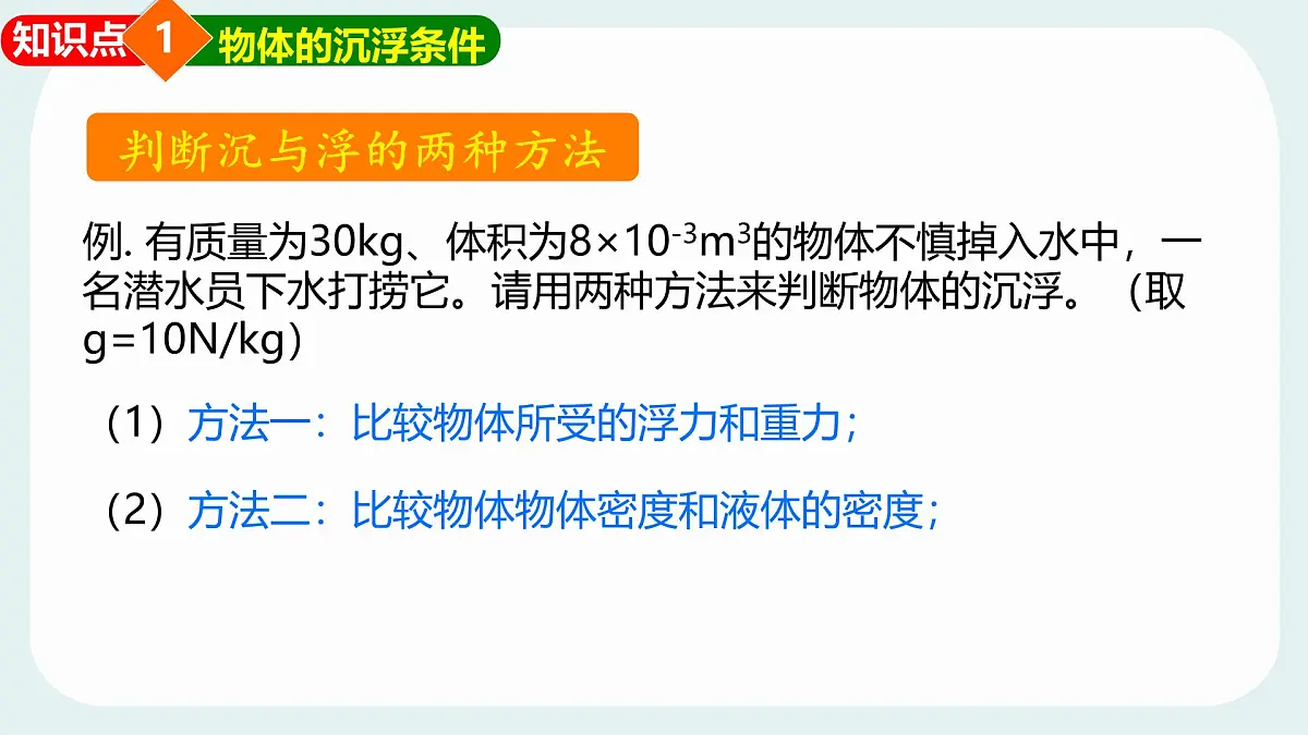 10.4 沉与浮 物理 课件 2024-2025学年教科版物理八年级下学期第8页