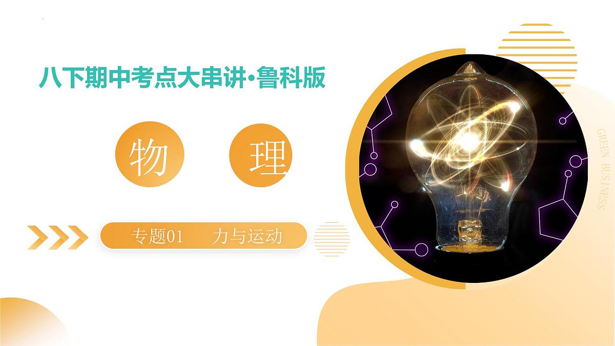 专题01 力与运动 2025学年八年级物理下学期期中考点大串讲（鲁科版2024）课件第1页