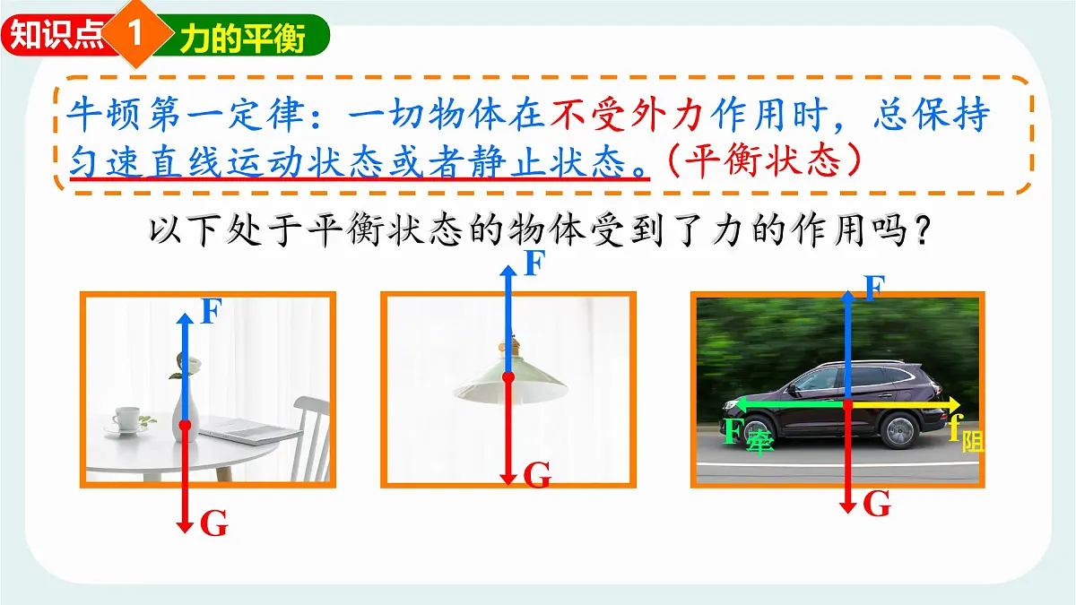 8.2 力的平衡 课件 2024-2025学年教科版物理八年级下学期第4页