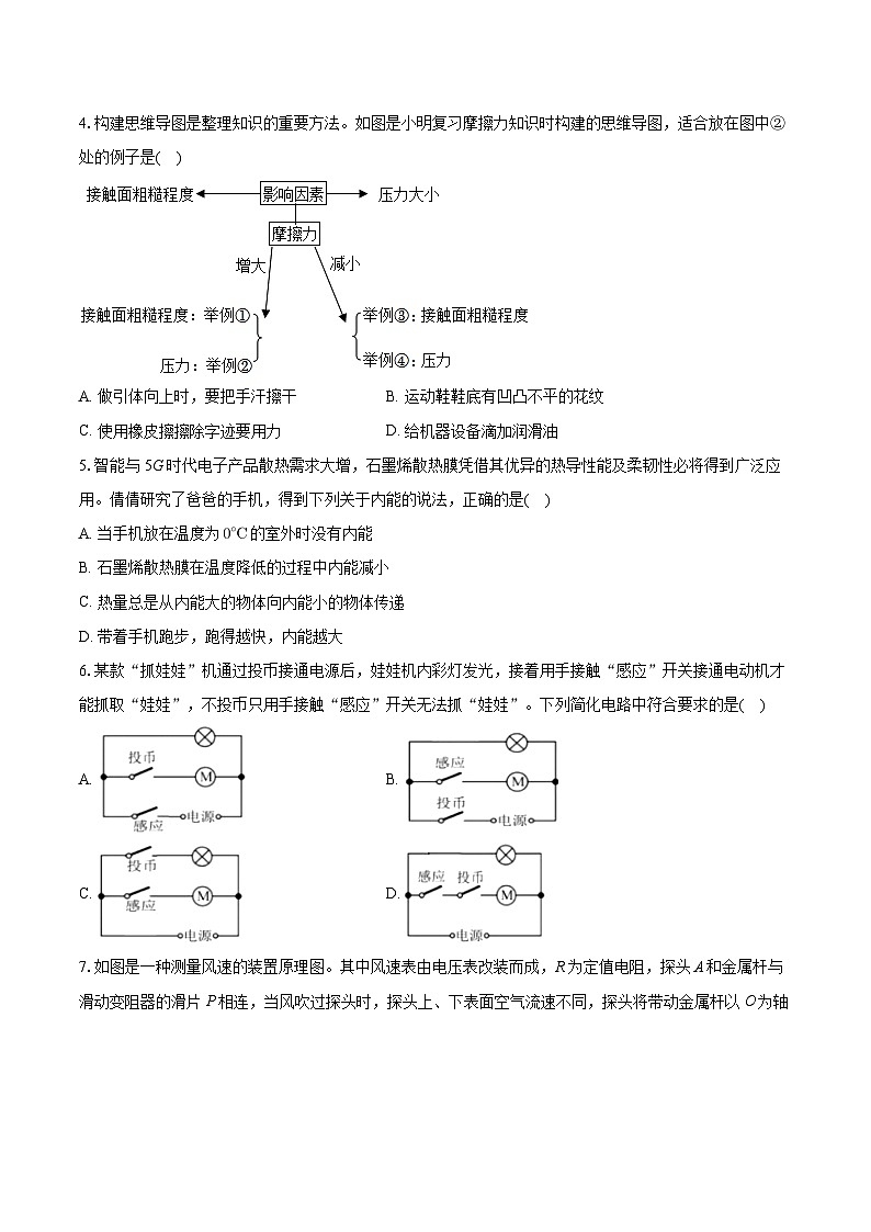 2024年广东省揭阳市普宁市中考物理一模试卷第2页