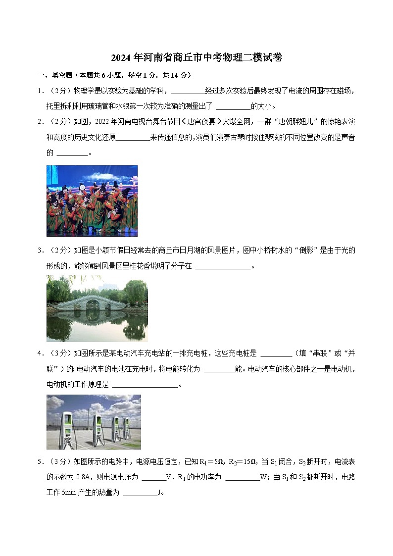 2024年河南省商丘市中考物理二模试卷第1页