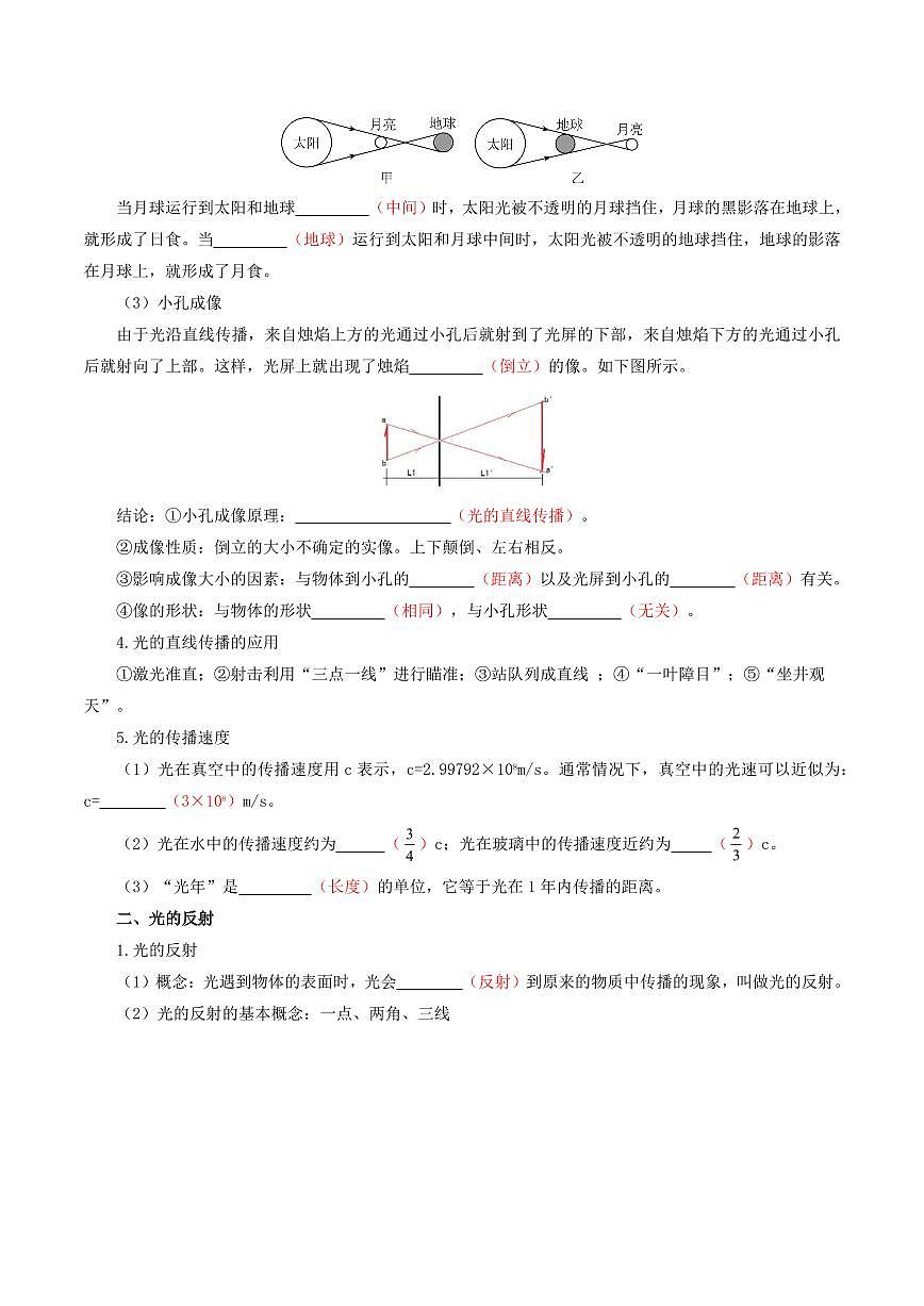 专题04 第4章 光现象【考点清单】（解析版）第2页