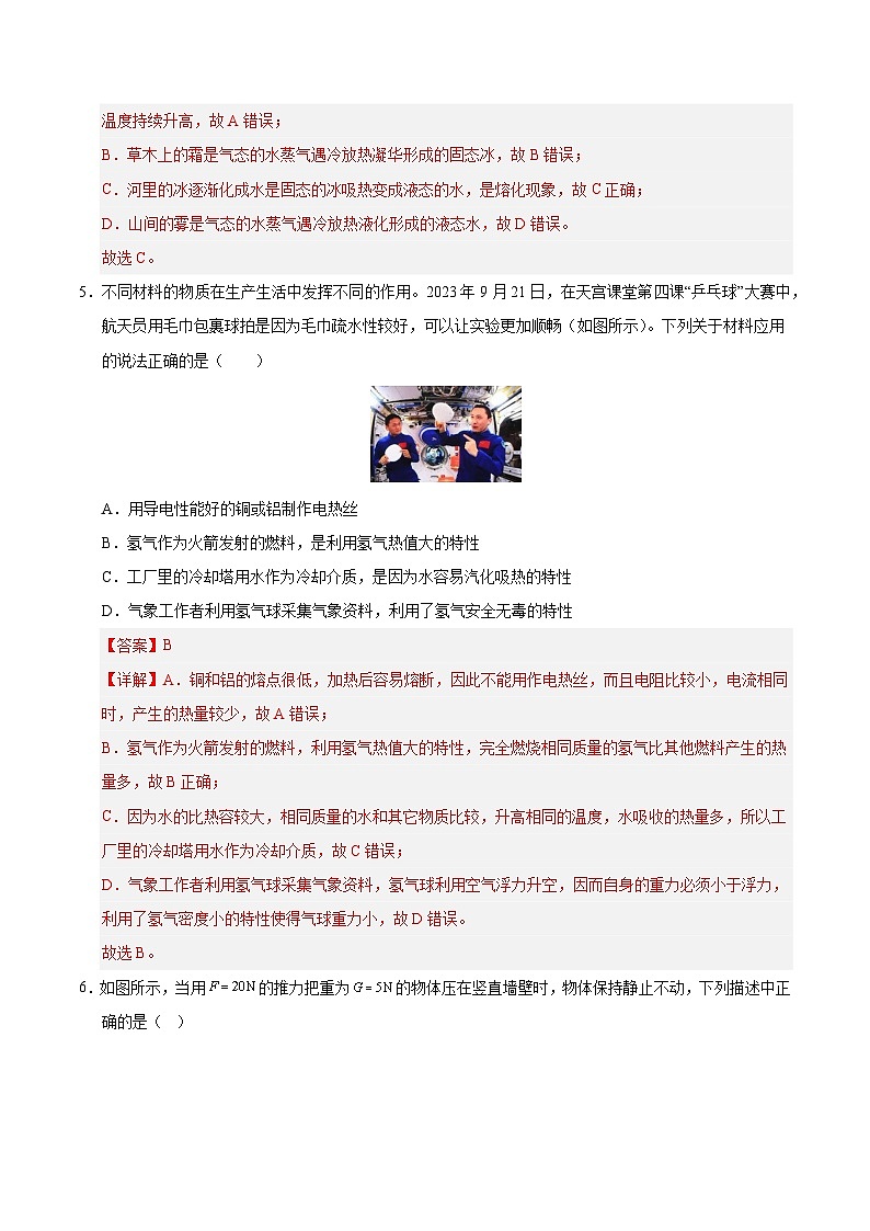 2025年中考第二次模拟考试卷：物理（山东省统考卷）（解析版）第3页