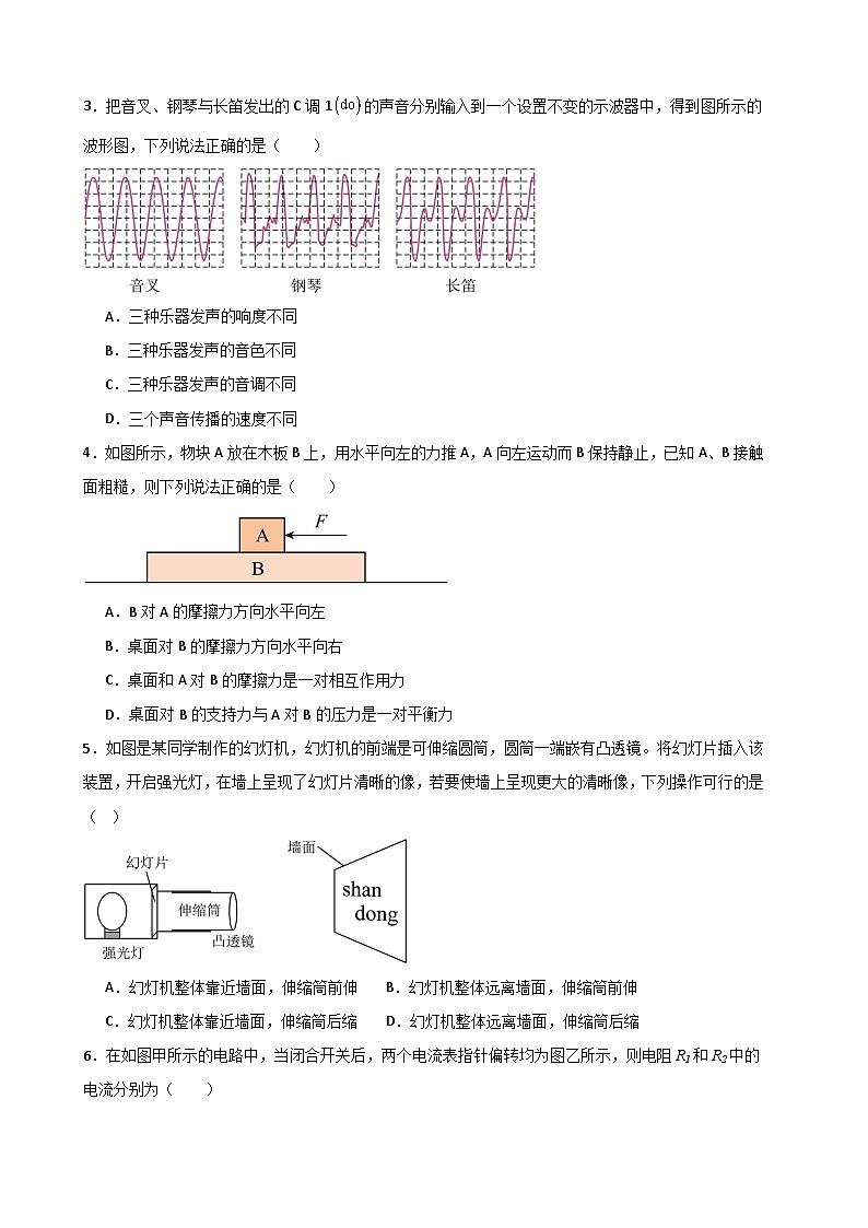 2025年中考第二次模拟考试卷：物理（云南卷）（考试版）第2页