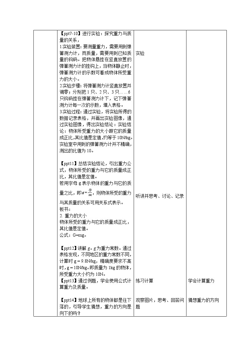 7.2《重力 力的示意图》教案 物理苏科版（2024）八年级下册第2页