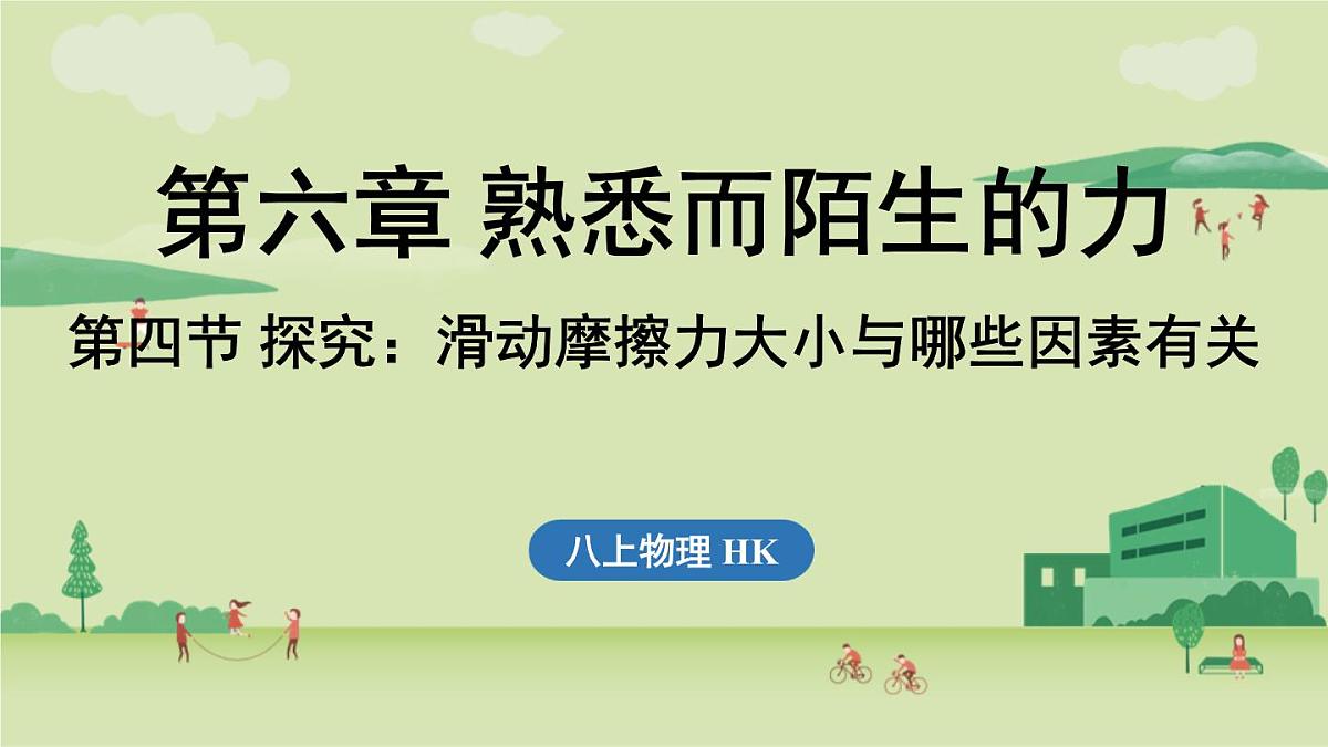 第六章 第四节 探究_滑动摩擦力大小与哪些因素有关-八年级上物理同步课件（沪科版2024）第1页