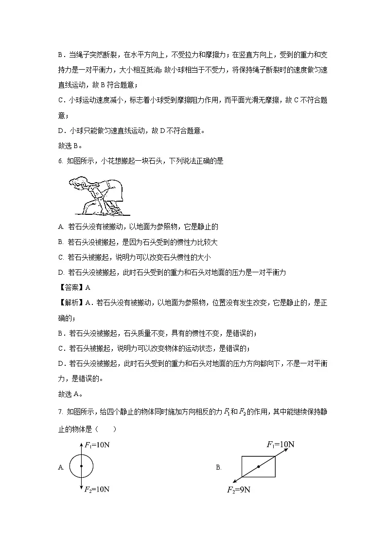 天津市2024-2025学年八年级下学期第一次月考模拟01物理试卷（解析版）第3页