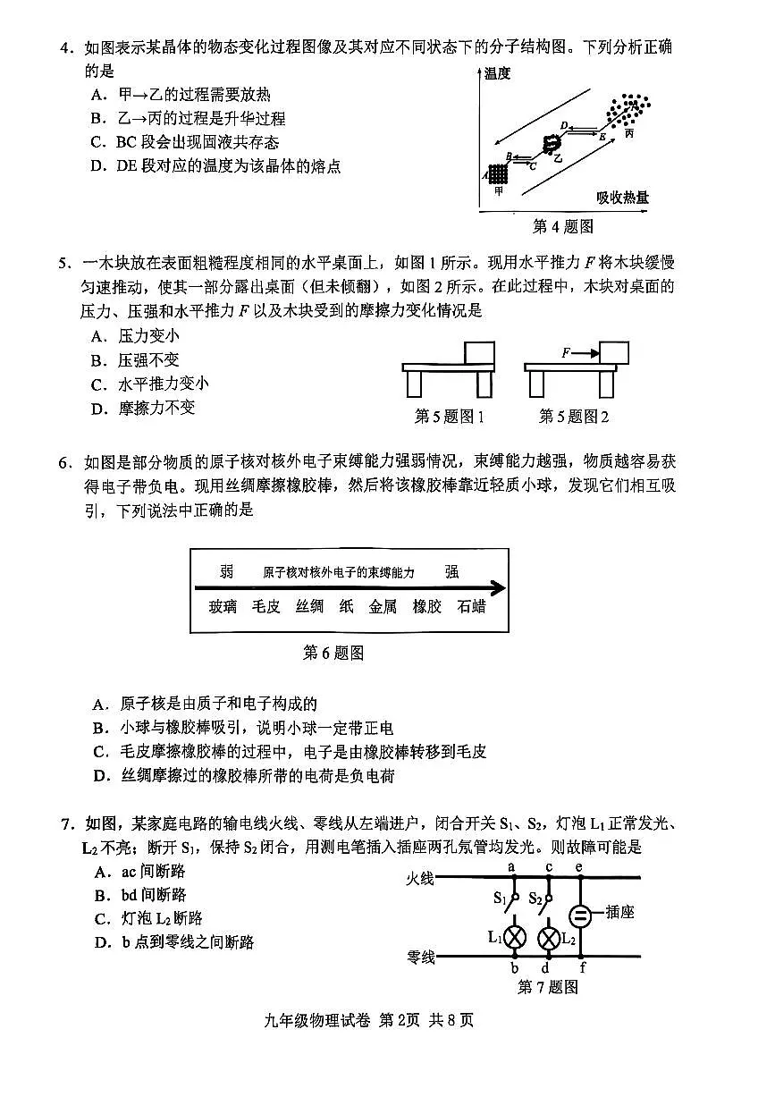 2025南沙物理一模(1)第2页