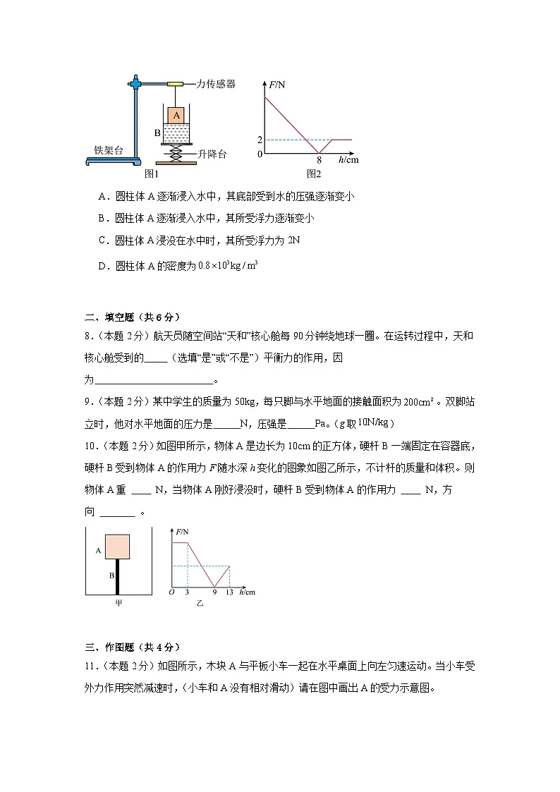 广东省深圳市2024-2025学年八年级下学期期中物理练习卷第3页