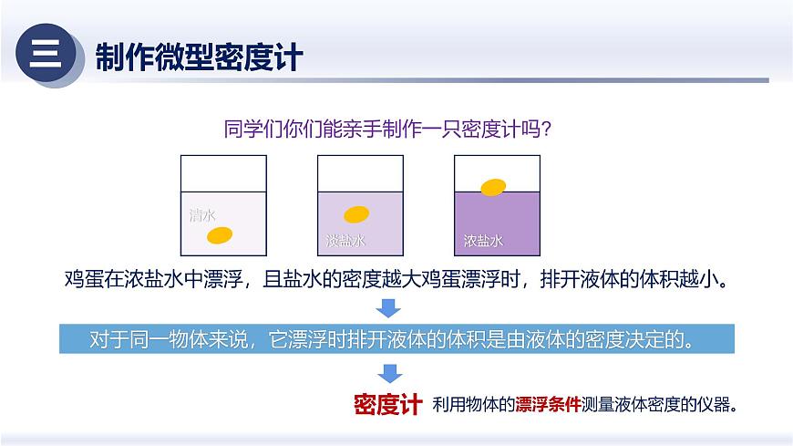 人教版2024八年级物理下册10.4跨学科实践—制作微型密度计（课件）第5页