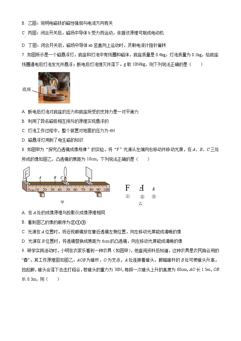 2025年河北省邢台市平乡县中考一模物理试题（原卷版+解析版）第3页