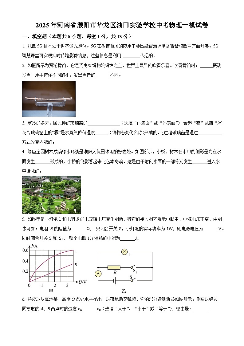 2025年河南省濮阳市华龙区油田实验学校中考一模物理试题（原卷版+解析版）第1页