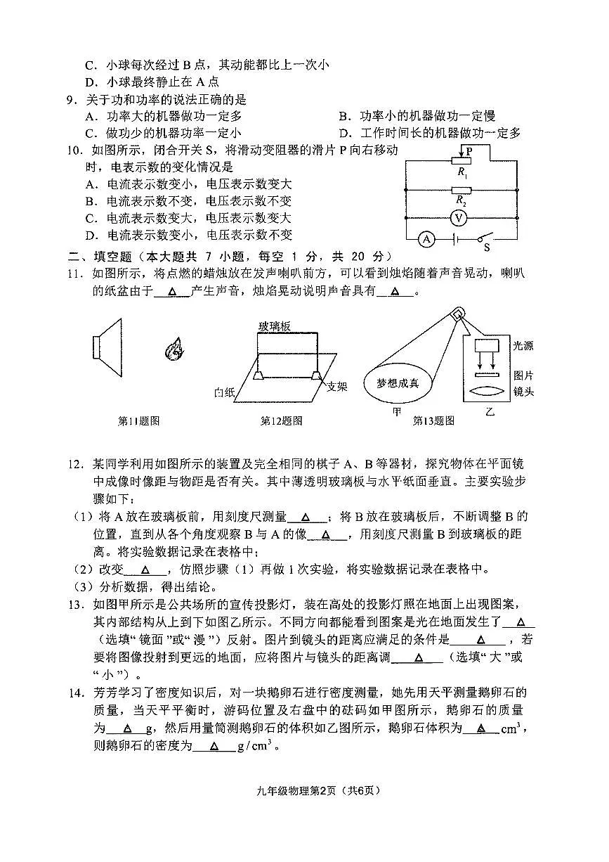 2025年江苏省连云港市海州区中考物理一模试卷第2页
