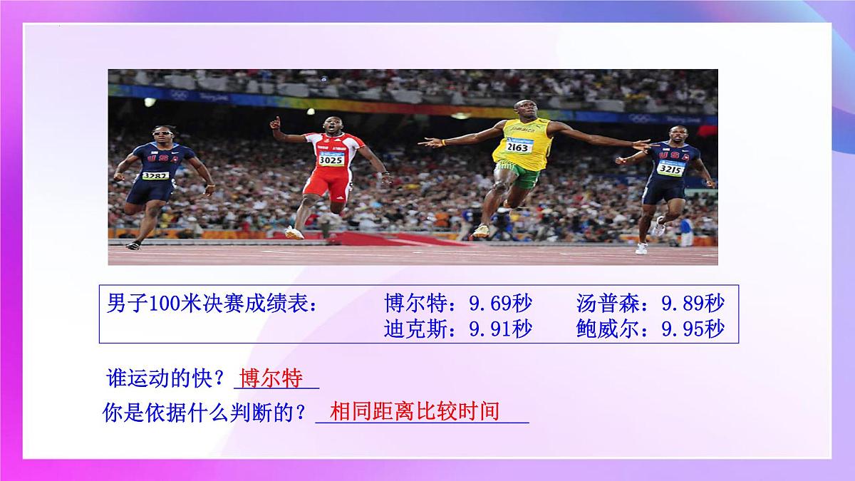 1.2快与慢+课件-2024-2025学年物理沪科版八年级全一册第7页
