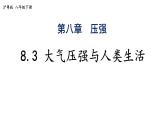 8.3+大氣壓強(qiáng)與人類生活-2024-2025學(xué)年滬粵版物理八年級(jí)下學(xué)期課件