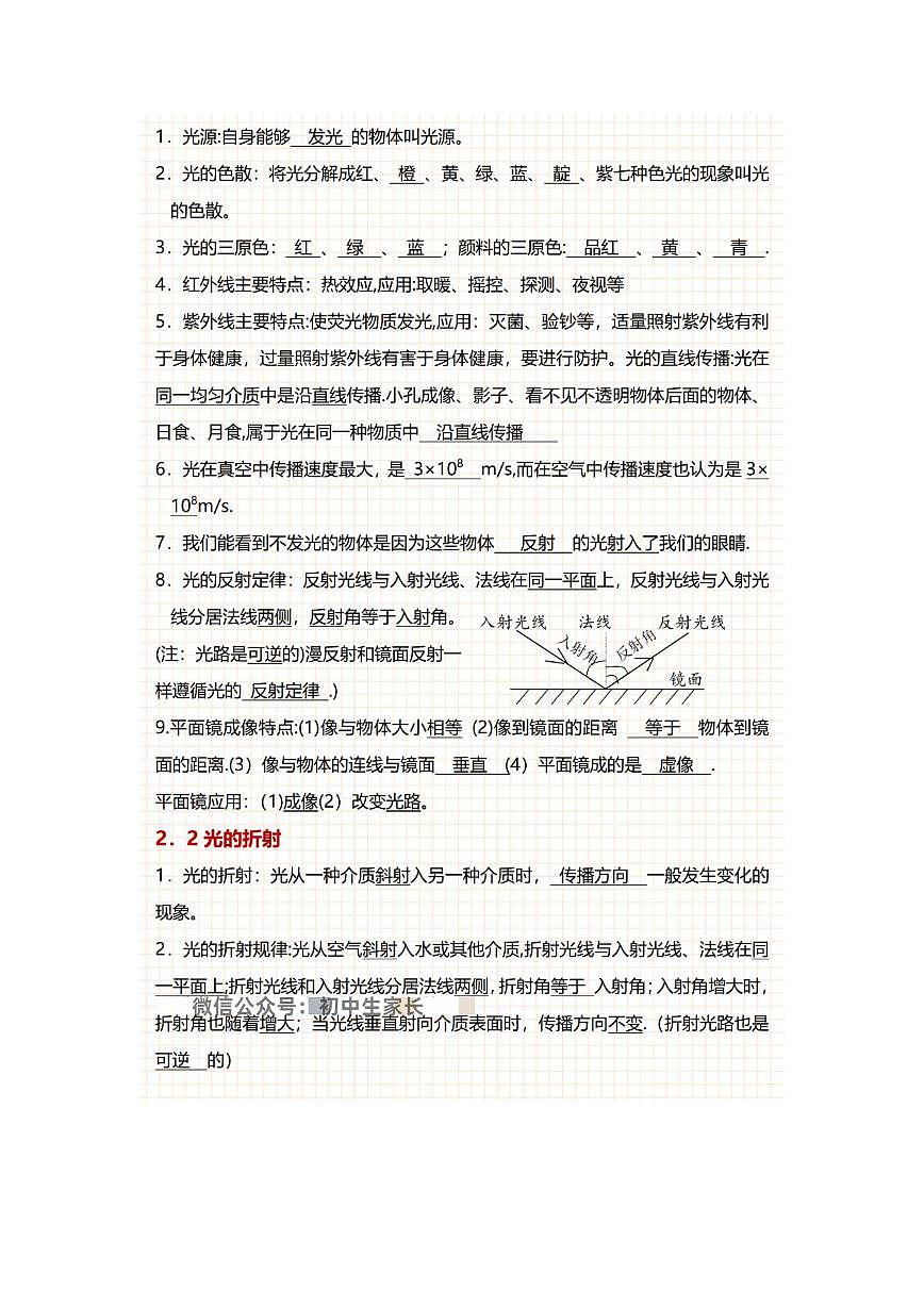 2025中考物理全部知识点总结汇总第3页