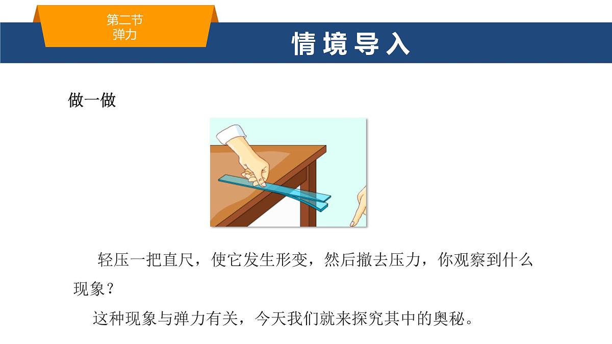 2025年春鲁教版初中物理八年级下册同步授课课件 第六章 力与运动 第二节 弹力第2页