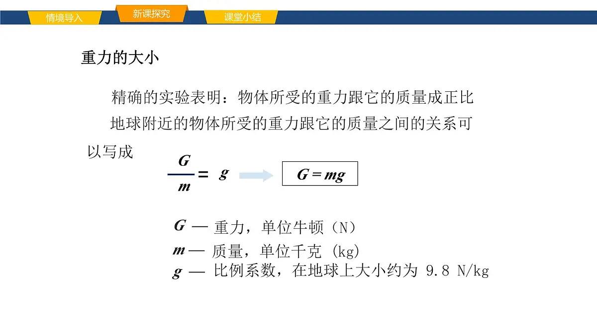 2025年春鲁教版初中物理八年级下册同步授课课件 第六章 力与运动 第三节重力第8页