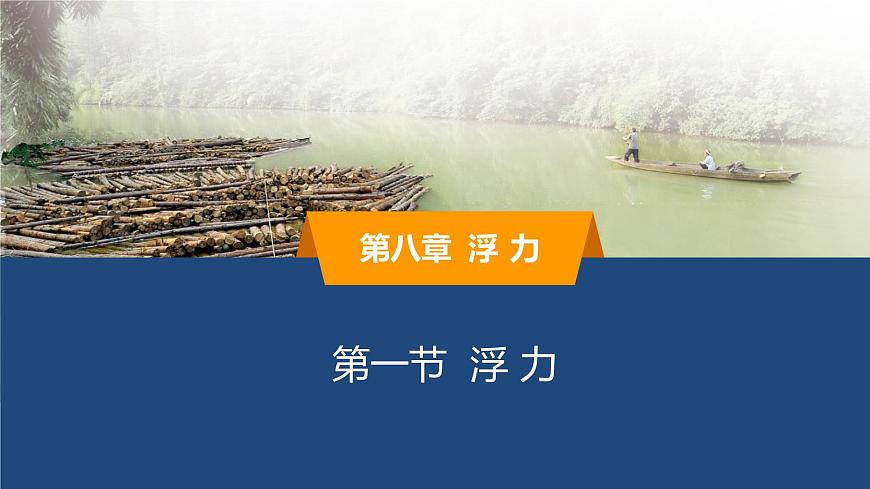 2025年春鲁教版初中物理八年级下册同步授课课件 第八章 浮力  第一节 浮力第1页